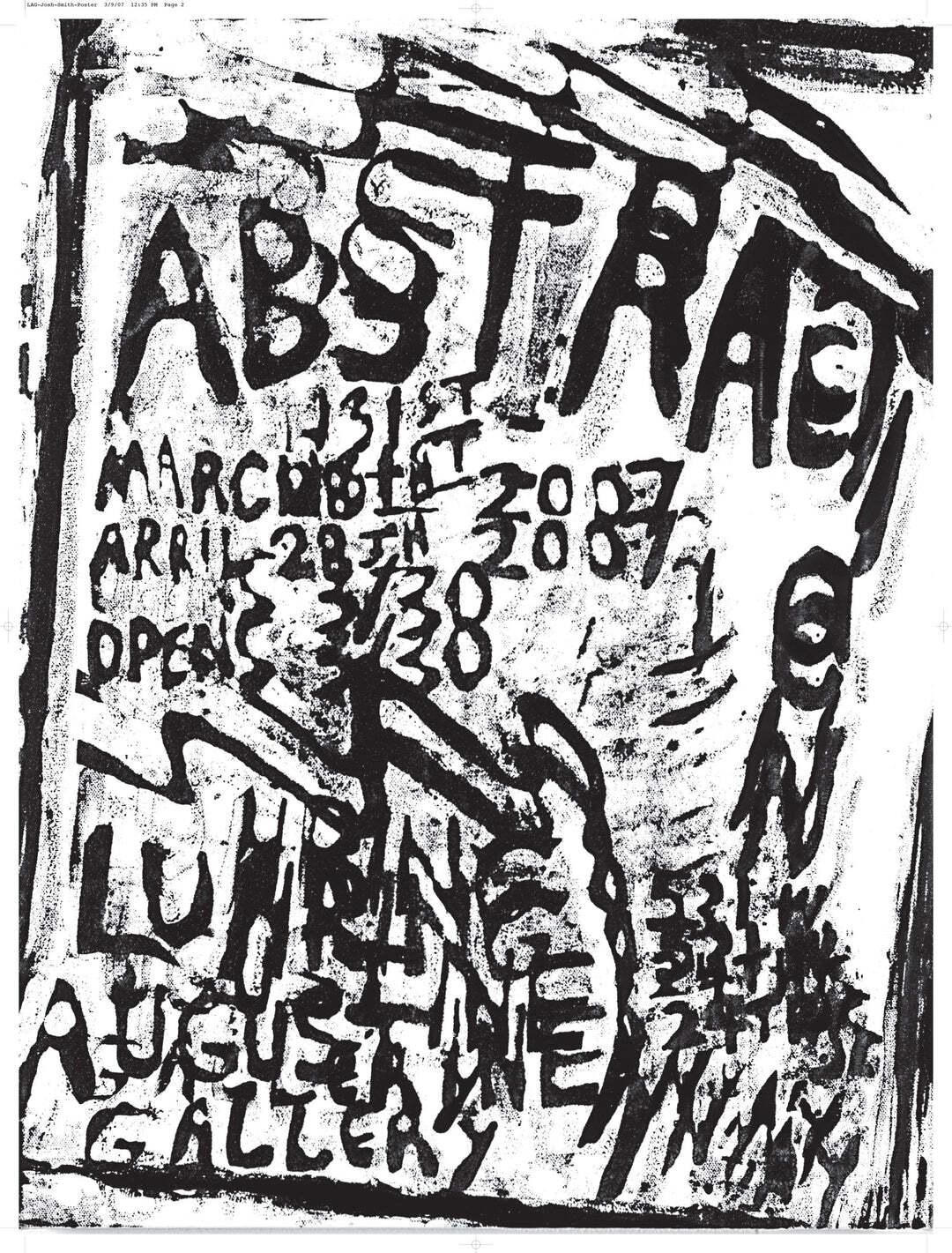Josh Smith, "Abstraction" Exhbition Poster