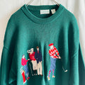 【グッドデザイン】 "IZOD" Knit with Golf Motif Patch