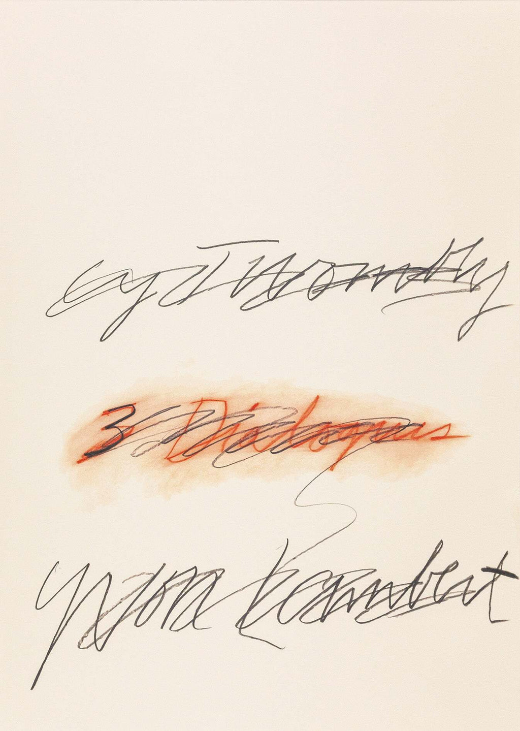 Cy Twombly - Three Dialogues (2) 1977 希少ポスター - 画像2