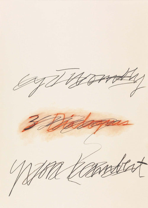 Cy Twombly - Three Dialogues (2) 1977 希少ポスター - 画像2