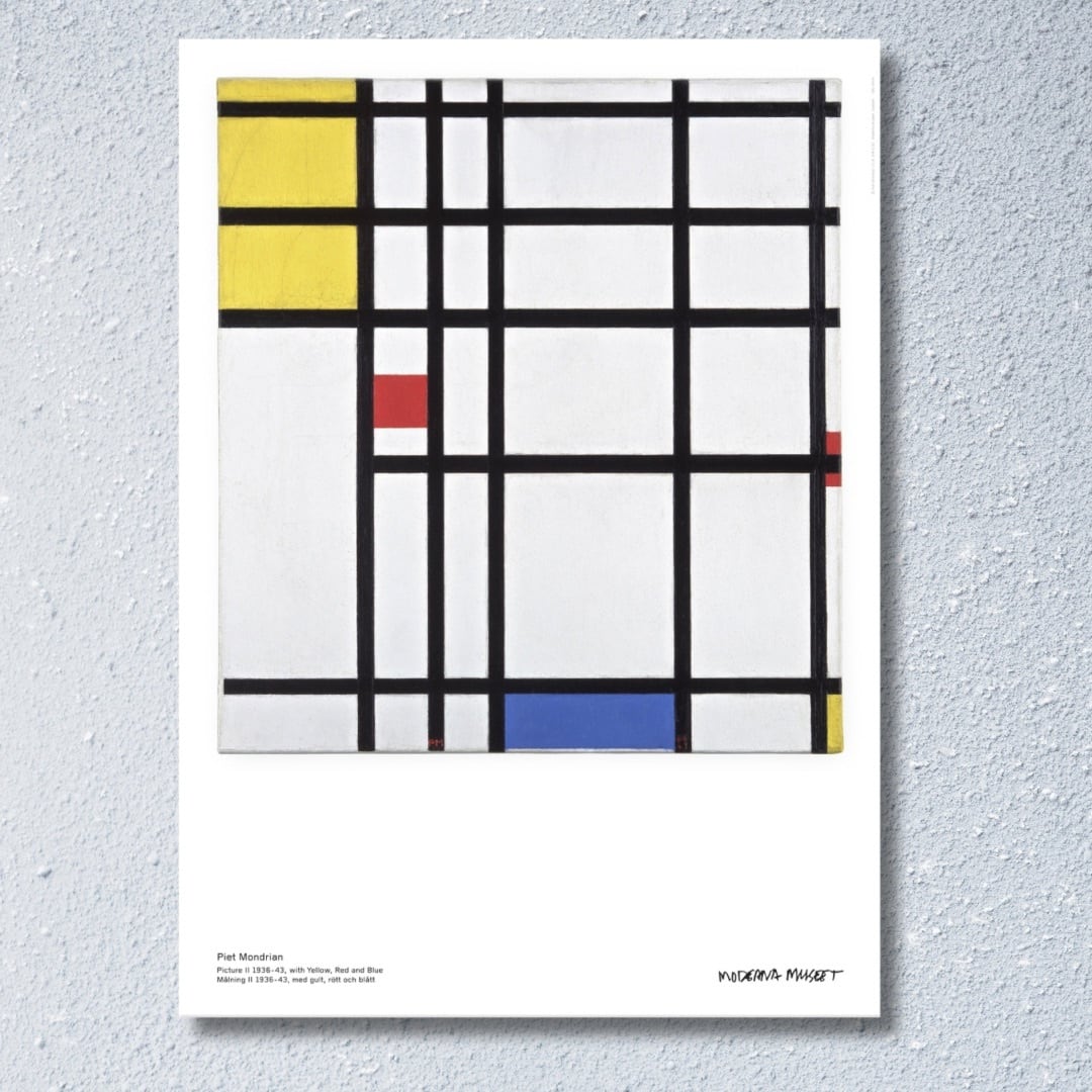 Piet Mondrian / Picture II 1932-43 with yellow, red and blue