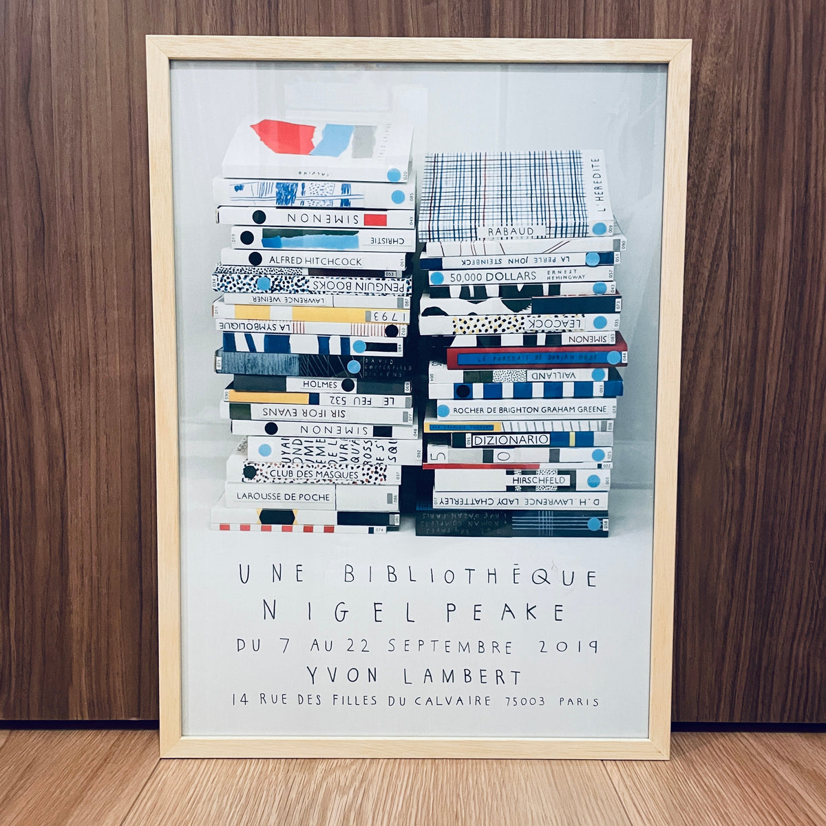 再入荷！フランス限定 特注額装付 ナイジェルピークNigelPeake 両面希少ポスター