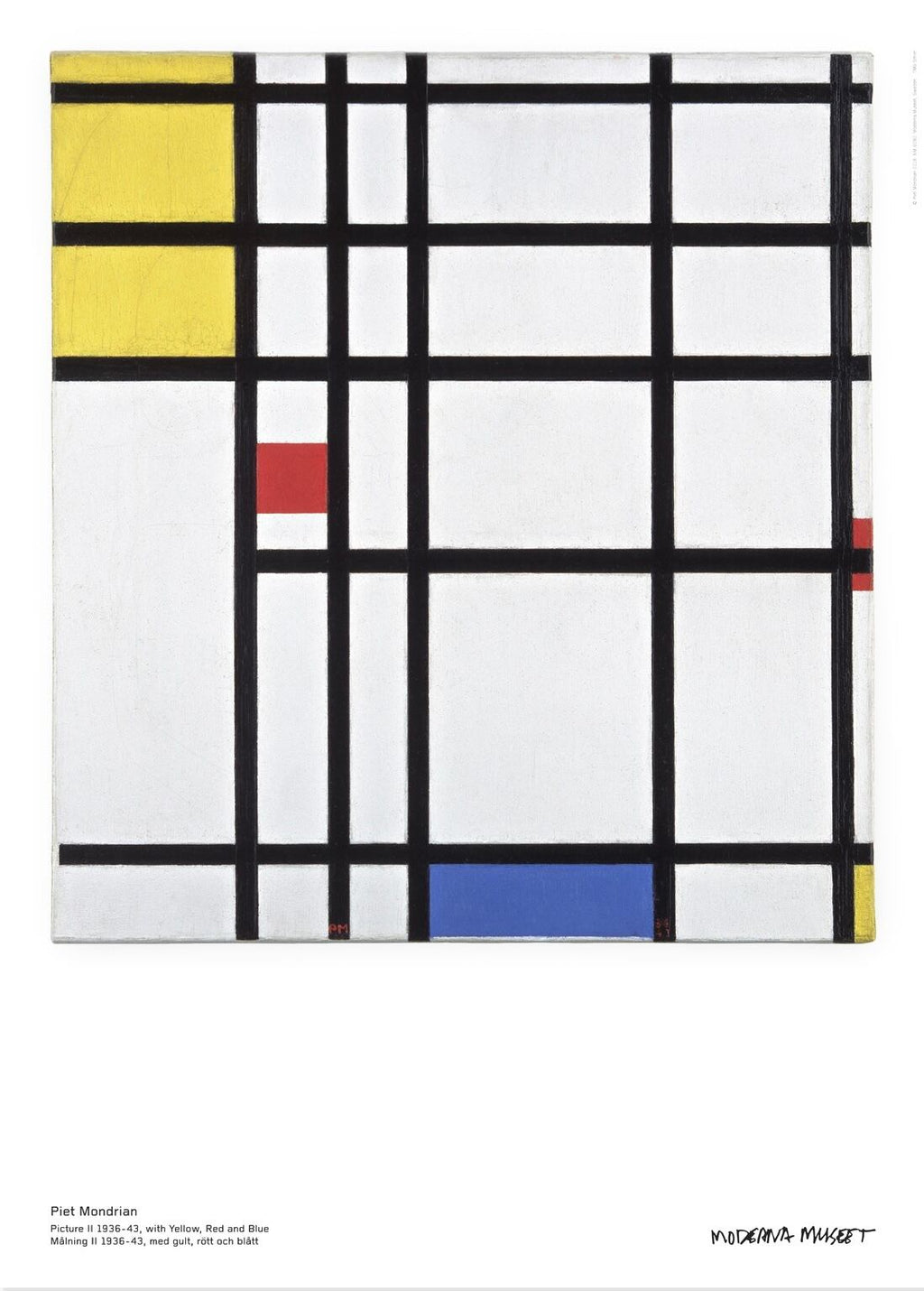 Piet Mondrian / Picture II 1932-43 with yellow, red and blue - 画像2