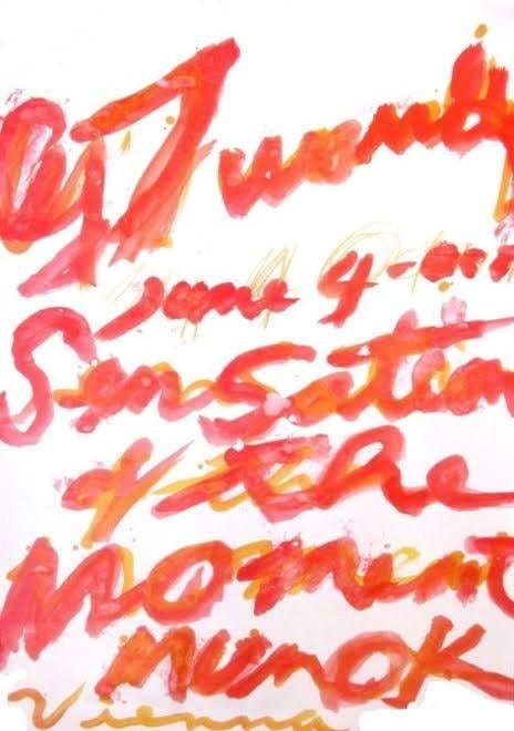 CY TWOMBLY - 「Sensations of the Moment」 - オリジナル展覧会ポスター - 画像2