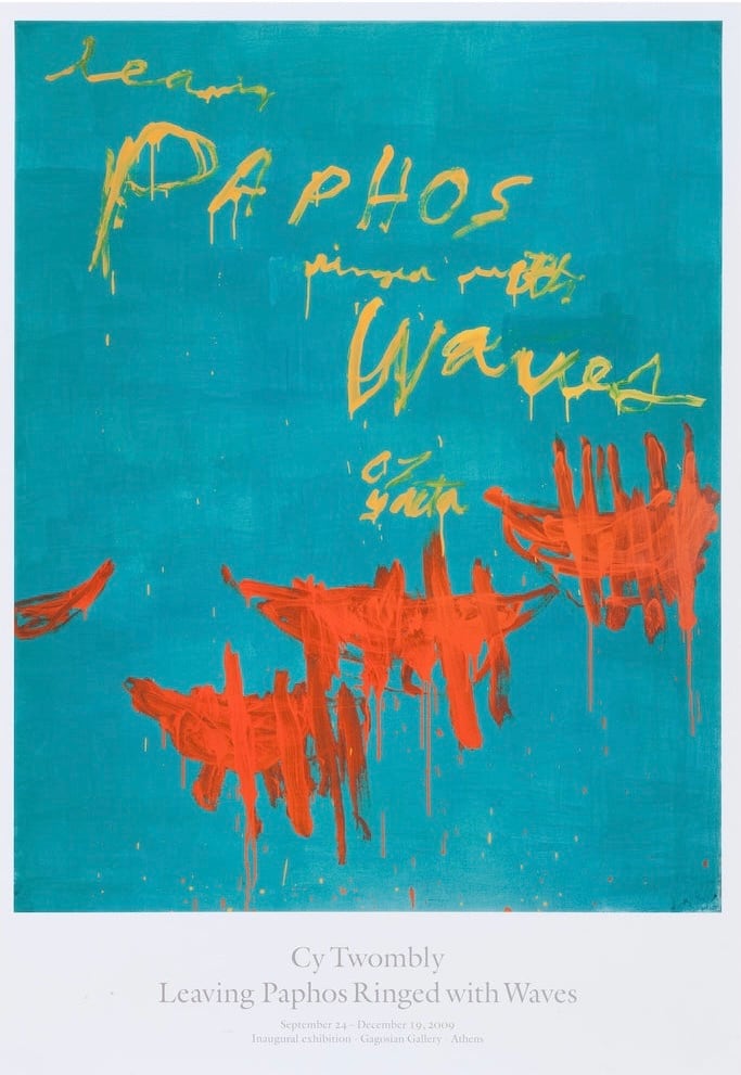 世界屈指のアートギャラリーより。Cy Twombly サイトゥオンブリー カゴシアン 希少ポスター - 画像2