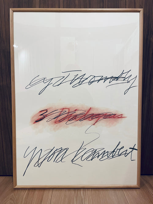 CyTwombly Three Dialogues (2) 1977 特注木製額装セット
