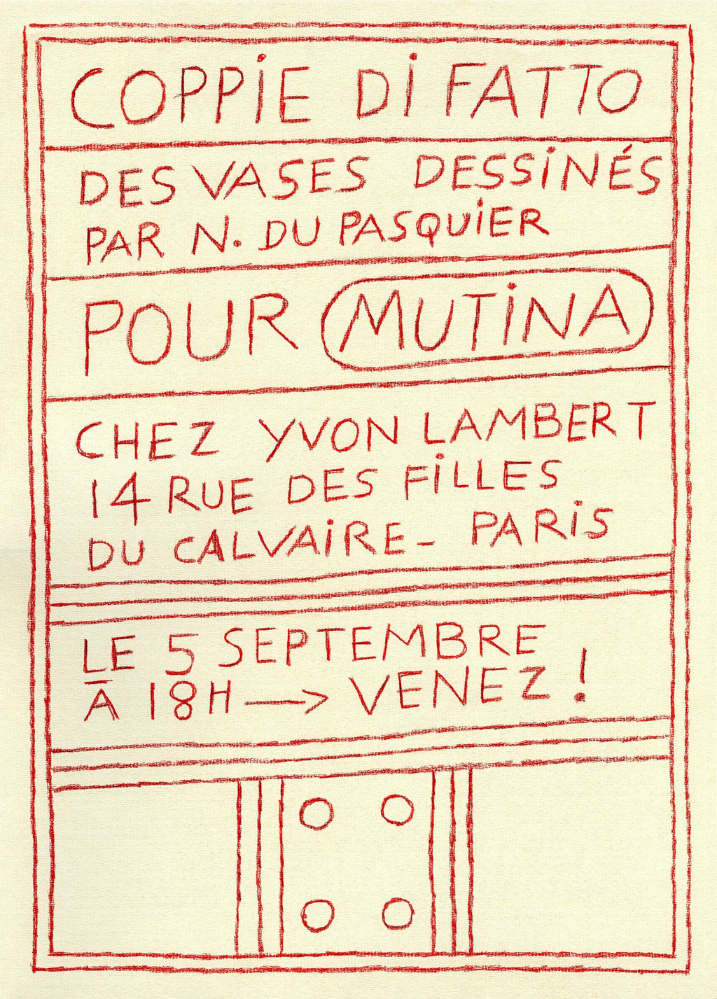 Nathalie Du Pasquier ナタリー・デュ・パスキエ 2025 エキシビジョンポスター - 画像2