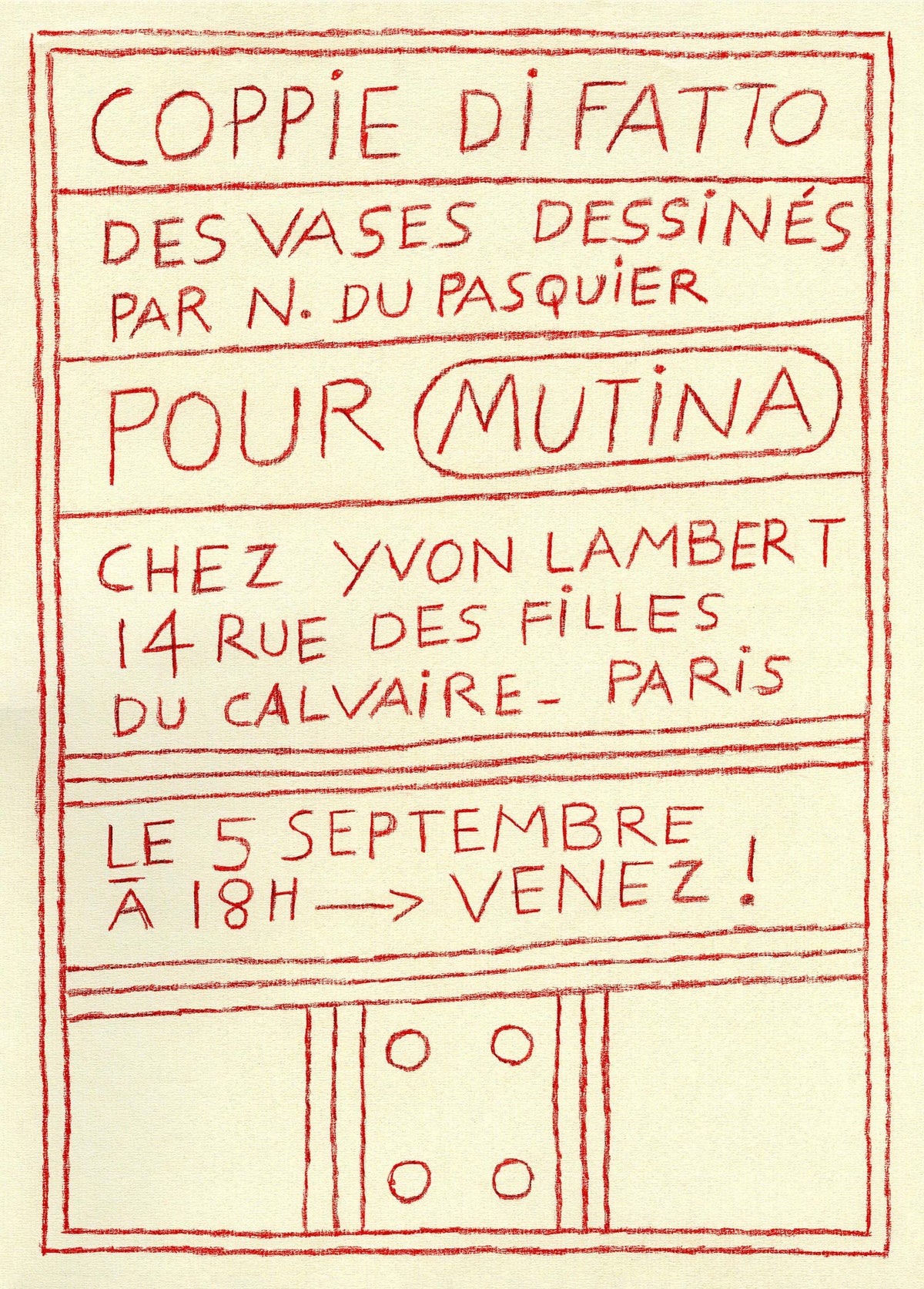 Nathalie Du Pasquier ナタリー・デュ・パスキエ 2025 エキシビジョンポスター - 画像2