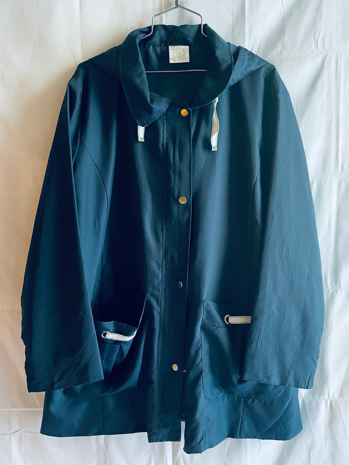 【ノーブランド】Chic Navy Blue Jacket with Hood - 画像3