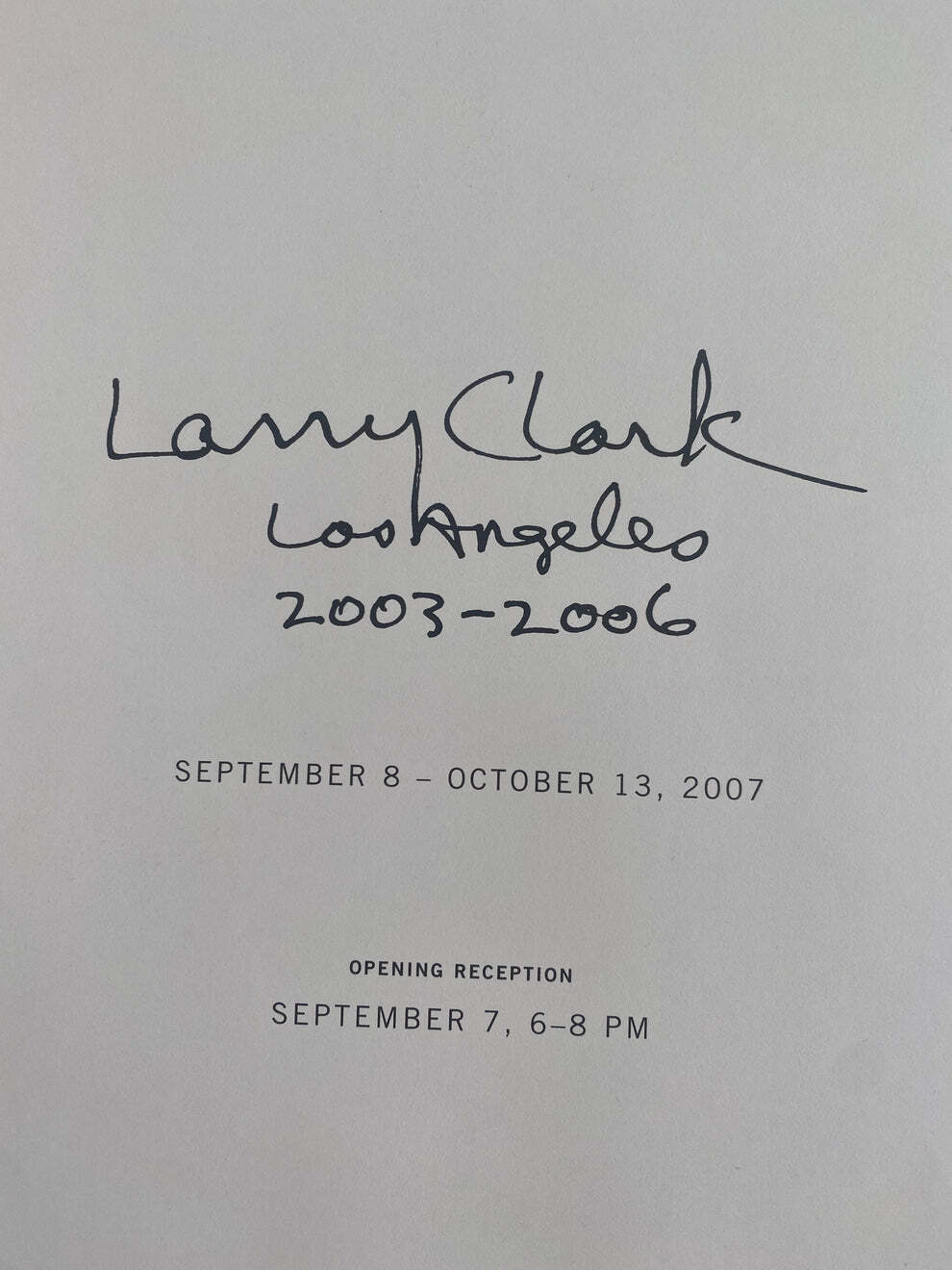 現地完売 "Los Angeles 2003-2006" Larry Clark ポスター - 画像2
