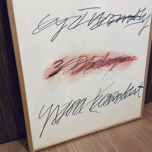 CyTwombly Three Dialogues (2) 1977 特注木製額装セット - 画像2