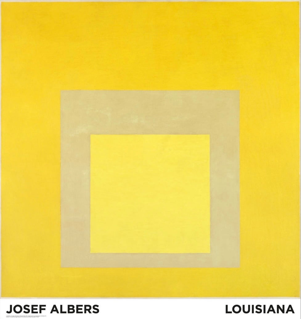 【ルイジアナ近代美術館 公式ポスター】ヨゼフ・アルバース｜Homage to the Square: Yellow Climate（1961年作品） - 2