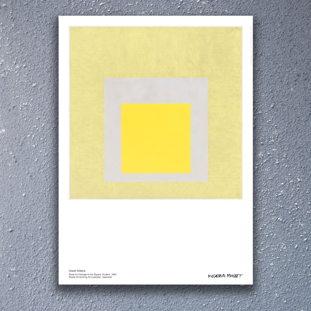 スウェーデン限定! 特注額装付 Josef Albers 希少国内未入荷ポスター - 画像2