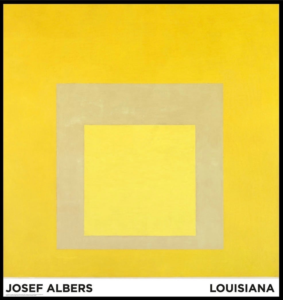 【ルイジアナ近代美術館 公式ポスター】ヨゼフ・アルバース｜Homage to the Square: Yellow Climate（1961年作品） - 3