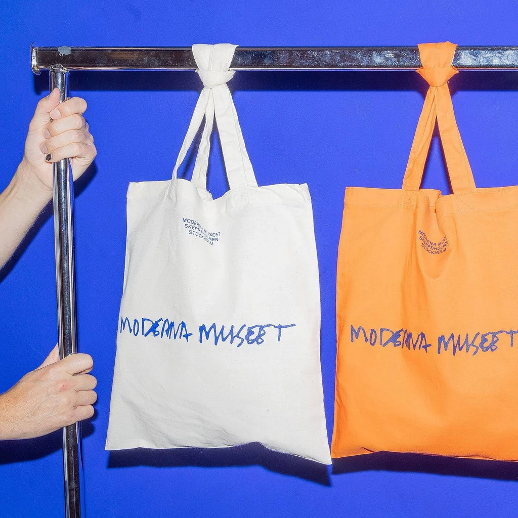 Tote bag, Moderna Museet, Off White/Blue text