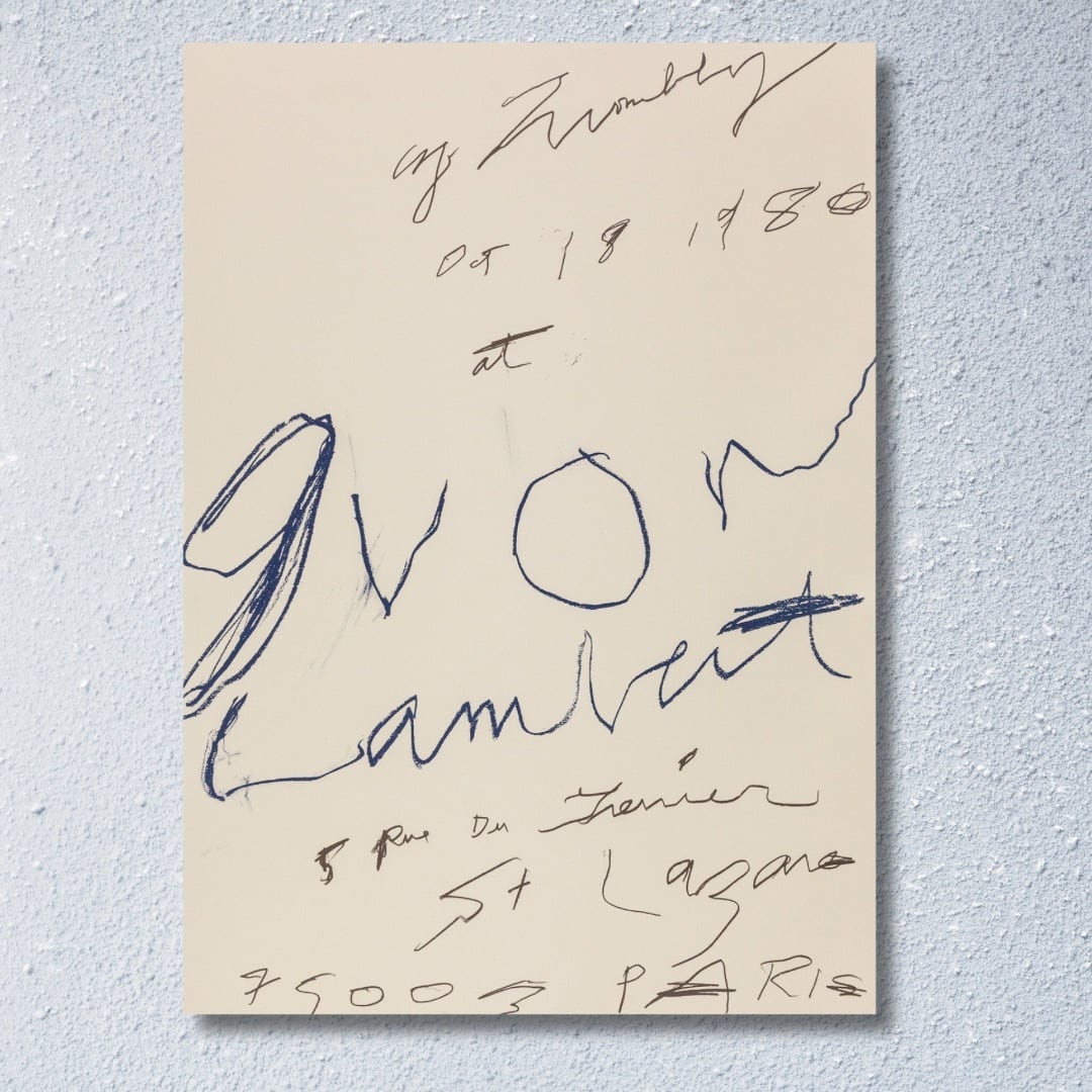 本国パリ完売! Cy Twombly Print (1980)復刻ポスター
