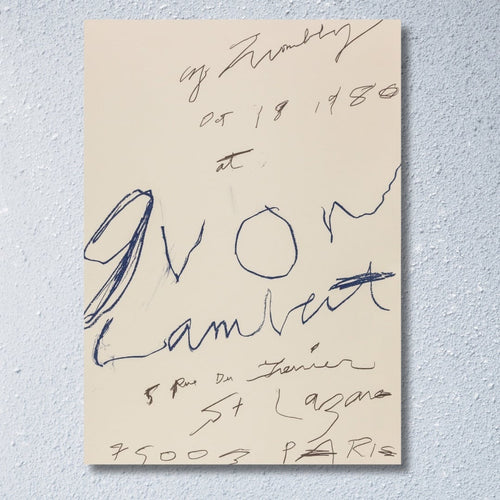 本国パリ完売! Cy Twombly Print (1980)復刻ポスター