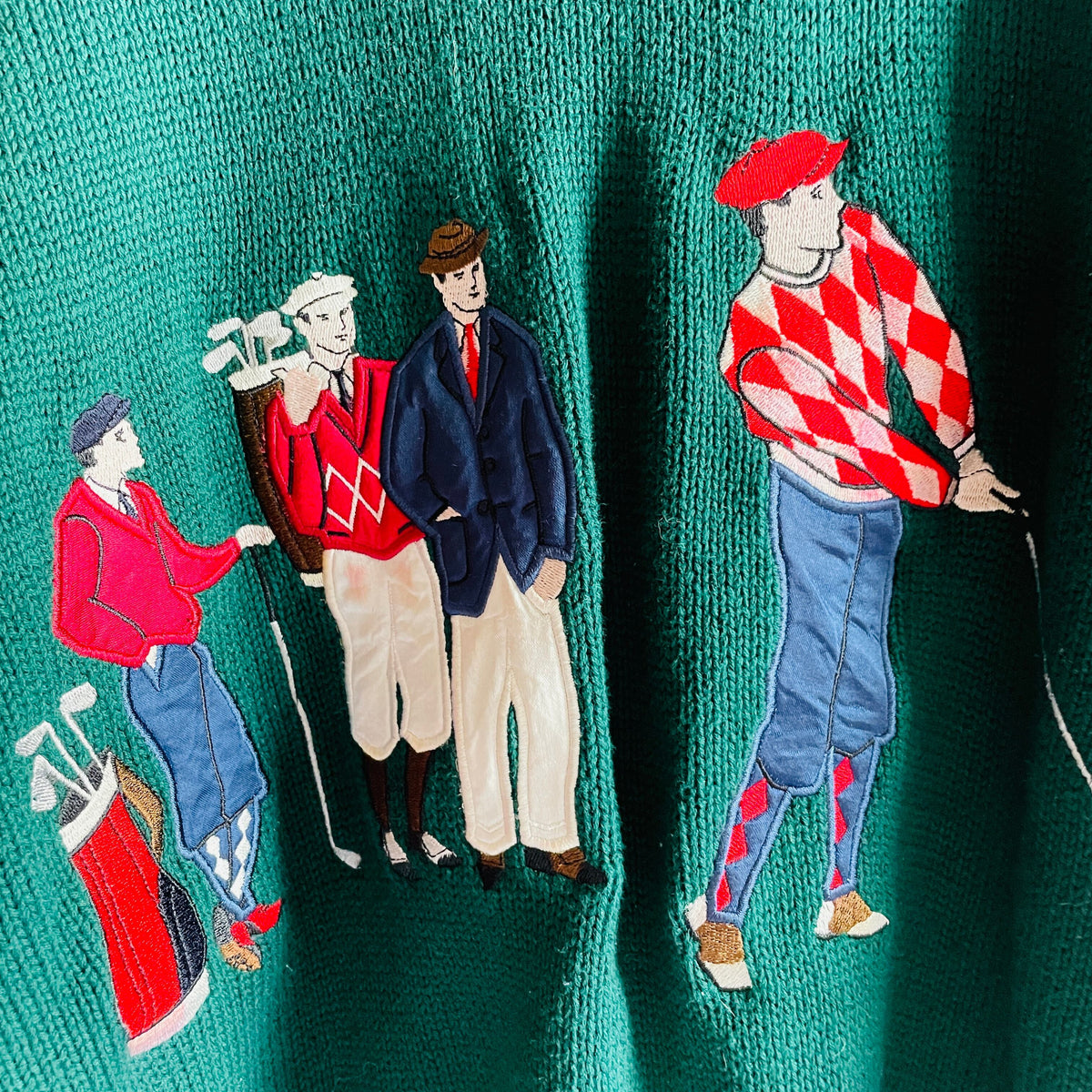【グッドデザイン】 "IZOD" Knit with Golf Motif Patch - 画像4