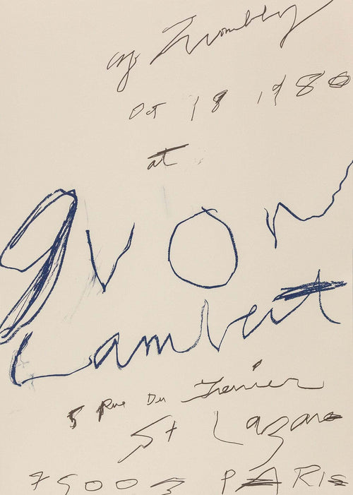 本国パリ完売! Cy Twombly Print (1980)復刻ポスター - 画像2